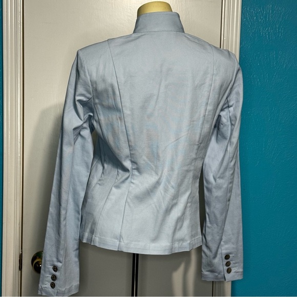CAbi 725 WedgeWood Jacket Light Blue Double-Breasted Blazer Raised Collar 6 NWT - Picture 10 of 16